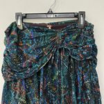 Free People saturday sun mini skirt snake reptile print ruffle flowy Sz 2 Photo 6