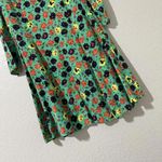 ZARA  Green Dress Pansy Flowers Yellow Red Purple Sz M Medium Photo 9