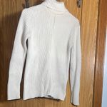 Lands' End  Cream Ribbed Turtleneck Sweater Photo 1
