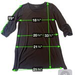 Susan Graver  Black Midi‎ Dress with Gathered Sleeves XL Photo 1