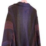 Olivia Sky Women’s purple striped open front waterfall cardigan sweater size 1x Photo 4