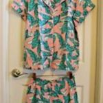 Mae Palm Tree Pajama Set Pink Photo 0