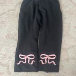 Edikted  Black Pants with Pink Bow Details Photo 1