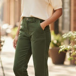 Free People High Time Velvet Kick Flare Pant Chive Women’s Photo 0