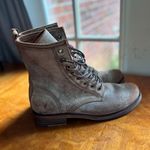 Frye Veronica Rustic Lace Up Leather Combat Boots Photo 5
