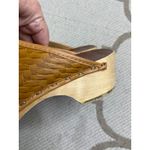 Olof Daughters Wooden Leather Clogs by Ulla made in Finland, size 38/ US 7.5 Brown Photo 11