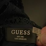 Guess  Navy Blue Illusion Lace Sleeveless Sweetheart Neck Mini Dress Photo 1