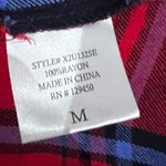 Como vintage Long Sleeve Red and Black Plaid Top Size Medium Photo 4