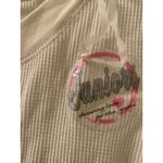 Virginia Tech Hokies Women's Juniors Thermal Waffle Knit Shirt Size M Beige Size M Photo 2