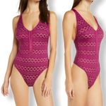 Free People  Magenta Thank You Never Bodysuit New Small Photo 2