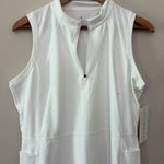 Danskin New  Golf Active Dress Sleeveless 1/4 Zip Moisture Wicking White Size XL Photo 3