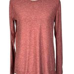 Outdoor Voices  X-Small XS Top Long Sleeve Thumbholes Round Neck Pink Heathered Photo 0