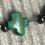 Handcrafted Long Brown Snowflake Obsidian Gaspeite Bead Tassel Charm Necklace Blue Photo 6