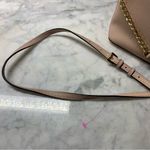Michael Kors  Pale Pink Leather Domed Satchel Handbag Crossbody Gold Chain Photo 7