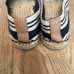 Tory Burch  Canvas Striped Espadrille Slip On Red Navy Nautical Women’s Size 8 Photo 7