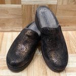 Mephisto “The Satty” Bronze Crackled Leather Clogs Comfort Slides Mules Size 39 Photo 2