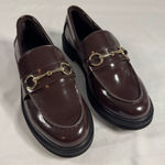American Eagle Duchess Loafer Brown Patent Leather Academia Preppy Size 8.5 Photo 0