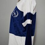 Flirtitude  Blue & Ivory Velvet ¼ Zip Mockneck Colorblock Pullover Size Small Photo 3