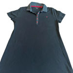 Tommy Hilfiger  Black Polo Dress Short Sleeve Polka Dot Stretch Size Large Womens Photo 4