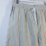 Beach Lunch Lounge Raffia Lightweight Cotton Linen Margot Cropped Pants Size L Photo 4