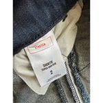 EXPRESS Super High Rise Dark Wash Belted Shortie Cuffed Denim Shorts Size 2 Photo 4