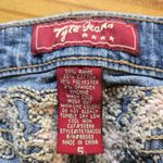 Tyte Jeans Juniors Size 5 Flare Leg Pink Embroidered Y2K Vintage Denim Stretchy Blue Photo 6