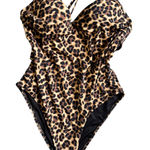 Victoria's Secret  Swimsuit One Piece‎ Leopard Print Gold Hardware XS S Petite Photo 0