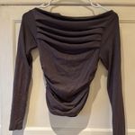Elegant Black Ruched Women's Top one shoulder Gray Photo 2