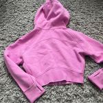 Lululemon  vita pink scuba cropped full zip size small Photo 3