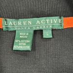 Ralph Lauren Lauren Ralph Active Track Jacket Full Zip Olive Green Athletic Black‎ Womens L Photo 4