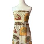 Paper Heart NWT  Strapless Palm Print Maxi Dress size L Photo 1