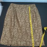 J.Crew  Brown Metallic Pocket Back Zip Pleated Front Casual Pencil Skirt Medium Photo 8