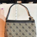 Dooney & Bourke DB Monogram Y2K Black Tan Mini Purse Small Leather Canvas Photo 11