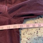 Eddie Bauer  Women's Burgundy Corduroy Hooded Shirt Jacket Size Small Snap Front Photo 5