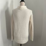 Loft Cream Ribbed Mock Neck Chunky Sweater size XS Cozy Soft Girl Minimalist Photo 4