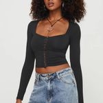 Princess Polly  Torrado Long Sleeve Top Black NWT Photo 0