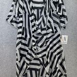 LuLaRoe  Women's Coverup Long Sheer Short Sleeve Abstract Black White Small Photo 0