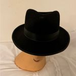 BLACK PERMALUX SMALL BRIM FEDORA HAT BLUES BROS GANGSTER MARDI GRAS Photo 3