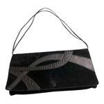 Banana Republic  Black /Suede Leather Purse Handbag Shoulder Bag Co Photo 2