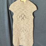 ZARA  Knit: Cream colored Sheer Knit Dress- Acrylic/Wool/Alpaca Blend- crew- S Photo 9