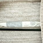 Athleta Draped Open Cardigan in Cream Space Dye Stripe Size L Photo 4