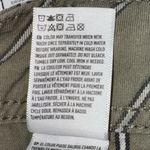 American Eagle  Pants Striped Olive Green Twill Wide Leg Striped High Waist Sz 16 Photo 5