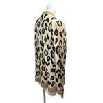 Apt 9 Beige Black Leopard Animal Print Open Front Knit Cardigan Sweater Size M Size M Photo 2