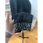 Vintage Old Money Black Silk Faux Pearl Trim Beaded Blazer Evening Jacket Size M Photo 6