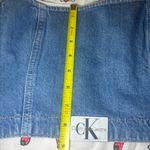 Calvin Klein Jeans  Blue Denim Sleeveless Cropped Bustier Top Size L Photo 8