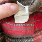 American Vintage Vintage Significance Pleated Red and Brown Plaid Maxi Skirt - Size 16 Photo 3