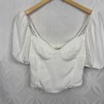 Aritzia Wilfred Novella Short Sleeve Puff-Sleeve Bustier Blouse Top Size XXS Photo 4