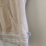 FINAL MARKDOWN Ladies zip front short sleeved terry hoodie small Tan Photo 2