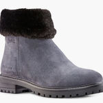 Cougar Kendal Faux Fur Waterproof Leather Snow Bootie Grey‎ Black Size 8 NWT Gray Photo 0