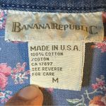 Banana Republic VTG  Floral Denim Button-Up Shirt SZ:M Photo 5